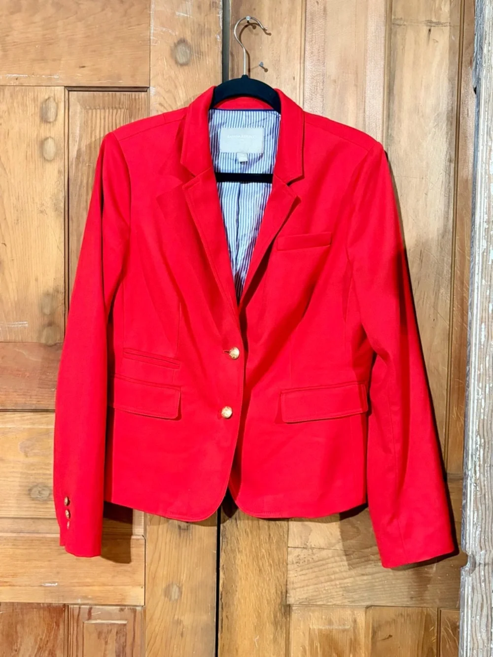 J.Crew – Rhodes Schoolboy Blazer – Fiery Sunset Red Gold Button – Sz. 12